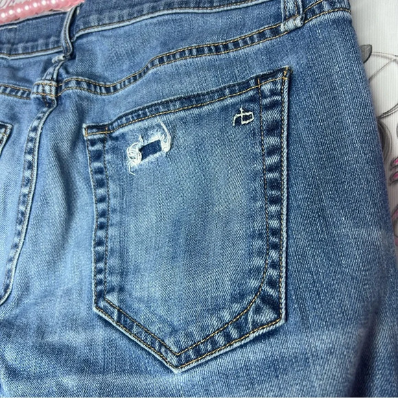 Rag & bone  jeans denim blue distressed with holes luxury soft comfy pants - Picture 10 of 16